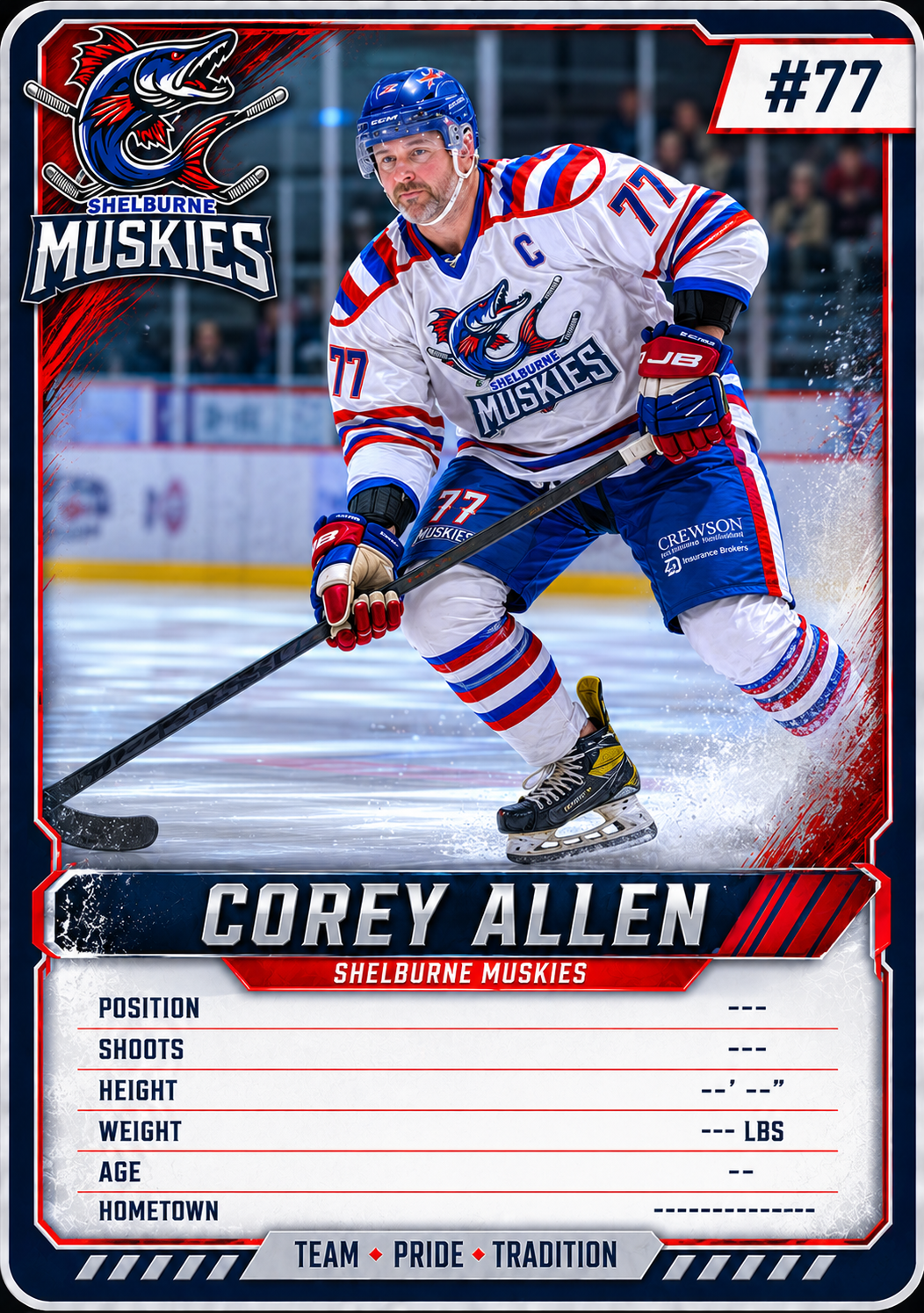Corey Allen #77 — Head Coach & Captain, Shelburne Muskies